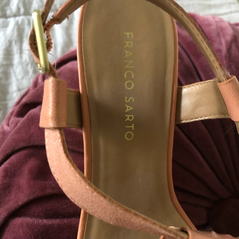Franco Sarto peach wedges. Size 8
